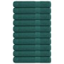 Toallas 10 uds 100% algodón verde 100x200 cm 600 gsm de , Toallas - Ref: Foro24-136868, Precio: 140,19 €, Descuento: %