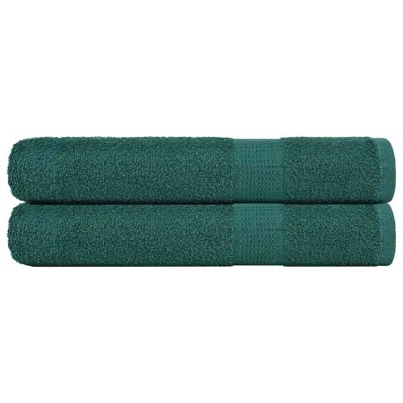 Toallas de sauna 2 uds 100% algodón verde 80x200 cm 360 gsm de , Toallas - Ref: Foro24-136863, Precio: 36,15 €, Descuento: %