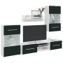 Muebles para TV 5 piezas con iluminación LED índigo mate de , Muebles TV - Ref: Foro24-3324235, Precio: 478,22 €, Descuento: %