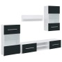 Muebles para TV 5 piezas con iluminación LED índigo mate de , Muebles TV - Ref: Foro24-3324235, Precio: 478,22 €, Descuento: %