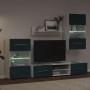 Muebles para TV 5 piezas con iluminación LED índigo mate de , Muebles TV - Ref: Foro24-3324235, Precio: 478,22 €, Descuento: %