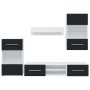 Muebles para TV 5 piezas con iluminación LED índigo mate de , Muebles TV - Ref: Foro24-3324235, Precio: 478,22 €, Descuento: %