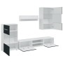 Muebles para TV 5 piezas con iluminación LED índigo mate de , Muebles TV - Ref: Foro24-3324235, Precio: 478,22 €, Descuento: %
