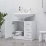 Armario para lavabo madera contrachapada blanco 63x30x54 cm de vidaXL, Muebles de baño - Ref: Foro24-804184, Precio: 72,33 €,...
