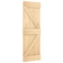 Puerta corredera con herrajes madera maciza de pino 70x210 cm de , Puertas - Ref: Foro24-3332628, Precio: 178,56 €, Descuento: %