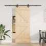 Puerta corredera con herrajes madera maciza de pino 85x210 cm de , Puertas - Ref: Foro24-3332635, Precio: 201,72 €, Descuento: %