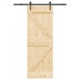 Puerta corredera con herrajes madera maciza de pino 70x210 cm de , Puertas - Ref: Foro24-3332640, Precio: 172,70 €, Descuento: %