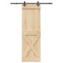 Puerta corredera con herrajes madera maciza de pino 70x210 cm de , Puertas - Ref: Foro24-3332772, Precio: 170,07 €, Descuento: %