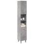 Armario de baño contrachapada gris hormigón 30x30x179 cm de , Muebles de baño - Ref: Foro24-856139, Precio: 77,88 €, Descuent...