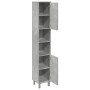 Armario de baño contrachapada gris hormigón 30x30x179 cm de , Muebles de baño - Ref: Foro24-856139, Precio: 77,88 €, Descuent...