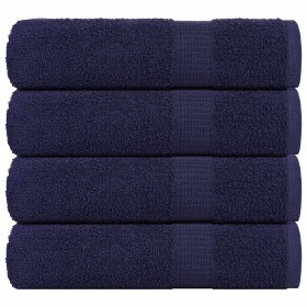 Toallas de ducha 4uds 100% algodón azul marino 70x140cm 360 gsm de , Toallas - Ref: Foro24-136786, Precio: 37,51 €, Descuento: %