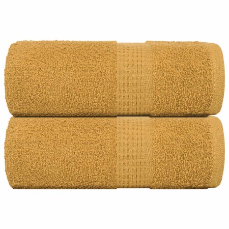 Toallas 2 uds 100% algodón oro 30x30 cm 360 gsm de , Toallas - Ref: Foro24-136800, Precio: 11,29 €, Descuento: %