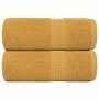 Toallas 2 uds 100% algodón oro 30x30 cm 360 gsm de , Toallas - Ref: Foro24-136800, Precio: 11,29 €, Descuento: %