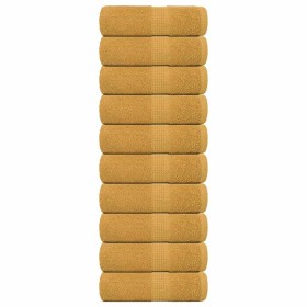 Toallas 10 uds 100% algodón oro 30x30 cm 360 gsm de , Toallas - Ref: Foro24-136802, Precio: 19,70 €, Descuento: %