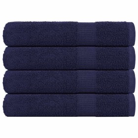 Toallas de sauna 4uds 100% algodón azul marino 80x200cm 360 gsm de , Toallas - Ref: Foro24-136792, Precio: 48,82 €, Descuento: %