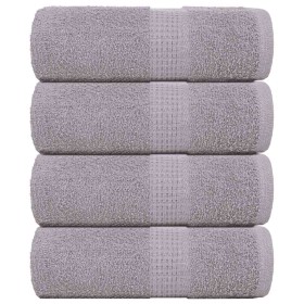 Toallas invitados 4 uds 100% algodón gris 30x50 cm 360 gsm de , Toallas - Ref: Foro24-136828, Precio: 14,31 €, Descuento: %