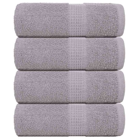 Toallas invitados 4 uds 100% algodón gris 30x50 cm 360 gsm de , Toallas - Ref: Foro24-136828, Precio: 14,31 €, Descuento: %