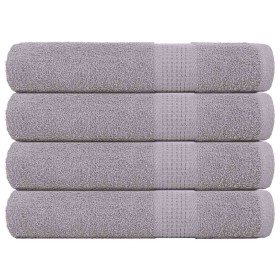 Toallas de sauna 4 uds 100% algodón gris 80x200 cm 360 gsm de , Toallas - Ref: Foro24-136840, Precio: 56,19 €, Descuento: %