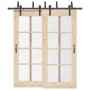 Kit de herrajes para puertas correderas acero negro 200 cm de , Artículos para puertas - Ref: Foro24-3295722, Precio: 135,29 ...