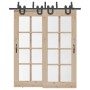 Kit de herrajes para puertas correderas acero negro 200 cm de , Artículos para puertas - Ref: Foro24-3295734, Precio: 126,32 ...