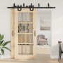 Kit de herrajes para puertas correderas acero negro 200 cm de , Artículos para puertas - Ref: Foro24-3295734, Precio: 126,32 ...