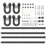 Kit de herrajes para puertas correderas acero negro 200 cm de , Artículos para puertas - Ref: Foro24-3295734, Precio: 126,32 ...