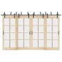 Kit de herrajes para puertas correderas acero negro 366 cm de , Artículos para puertas - Ref: Foro24-3295741, Precio: 235,51 ...