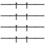 Kit de herrajes para puertas correderas acero negro 366 cm de , Artículos para puertas - Ref: Foro24-3295741, Precio: 235,51 ...