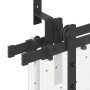 Kit de herrajes para puertas correderas acero negro 366 cm de , Artículos para puertas - Ref: Foro24-3295741, Precio: 235,51 ...