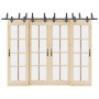 Kit de herrajes para puertas correderas acero negro 305 cm de , Artículos para puertas - Ref: Foro24-3295755, Precio: 260,72 ...