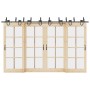 Kit de herrajes para puertas correderas acero negro 366 cm de , Artículos para puertas - Ref: Foro24-3295757, Precio: 199,66 ...