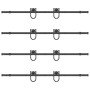 Kit de herrajes para puertas correderas acero negro 366 cm de , Artículos para puertas - Ref: Foro24-3295757, Precio: 199,66 ...
