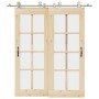 Kit de herrajes para puerta corredera 200 cm acero plateado de , Artículos para puertas - Ref: Foro24-3295760, Precio: 225,39...