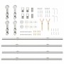 Kit de herrajes para puerta corredera 200 cm acero plateado de , Artículos para puertas - Ref: Foro24-3295762, Precio: 256,34...