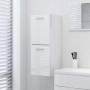 Armario de baño madera contrachapada blanco brillo 30x30x80 cm de vidaXL, Muebles de baño - Ref: Foro24-804994, Precio: 55,85...