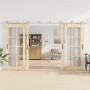 Kit de herrajes para puerta corredera 400 cm acero plateado de , Artículos para puertas - Ref: Foro24-3295774, Precio: 455,11...