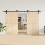 Kit de herrajes para puertas correderas acero negro 366 cm de , Artículos para puertas - Ref: Foro24-3295797, Precio: 95,88 €...