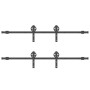 Kit de herrajes para puertas correderas acero negro 366 cm de , Artículos para puertas - Ref: Foro24-3295797, Precio: 95,88 €...