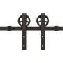 Kit de herrajes para puertas correderas acero negro 366 cm de , Artículos para puertas - Ref: Foro24-3295797, Precio: 95,88 €...