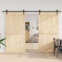 Kit de herrajes para puertas correderas acero negro 305 cm de , Artículos para puertas - Ref: Foro24-3295781, Precio: 127,78 ...