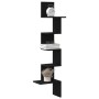Estante de esquina de pared contrachapado negro 32x32x127,5 cm de , Estantes y estanterías - Ref: Foro24-860518, Precio: 37,4...