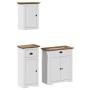 Juego muebles baño BODO 3pzas madera maciza pino blanco marrón de , Muebles de baño - Ref: Foro24-3307648, Precio: 250,95 €, ...