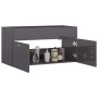 Armario para lavabo contrachapada gris brillo 90x38,5x46 cm de vidaXL, Muebles de baño - Ref: Foro24-804673, Precio: 49,45 €,...
