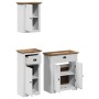 Juego muebles baño BODO 3pzas madera maciza pino blanco marrón de , Muebles de baño - Ref: Foro24-3307648, Precio: 250,95 €, ...