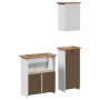 Juego muebles baño BODO 3pzas madera maciza pino blanco marrón de , Muebles de baño - Ref: Foro24-3307648, Precio: 250,95 €, ...
