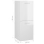 Armario de baño madera contrachapada blanco brillo 30x30x80 cm de vidaXL, Muebles de baño - Ref: Foro24-804994, Precio: 55,85...