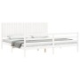 Estructura de cama con cabecero madera maciza blanco 200x200 cm de vidaXL, Camas y somieres - Ref: Foro24-3194787, Precio: 19...