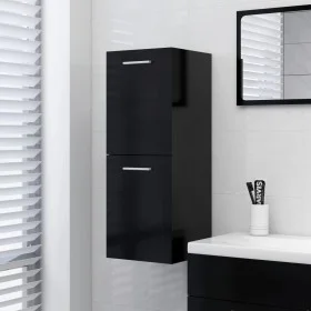 Armario de baño madera contrachapada negro 30x30x80 cm de vidaXL, Muebles de baño - Ref: Foro24-804989, Precio: 44,95 €, Desc...