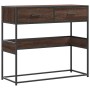 Mesa consola madera de ingeniería marrón roble 90x35x80 cm de , Mesas auxiliares - Ref: Foro24-849178, Precio: 73,54 €, Descu...