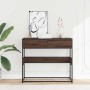 Mesa consola madera de ingeniería marrón roble 90x35x80 cm de , Mesas auxiliares - Ref: Foro24-849178, Precio: 73,54 €, Descu...